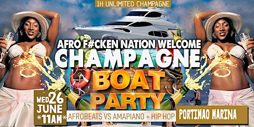 Imagem principal de CHAMPAGNE BOAT PARTY +NON STOP VIBES+ KAYAK+ CAVES  TOUR+ AFRO NATION