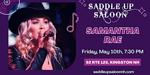 Samantha Rae Acoustic at Saddle Up Saloon primary image