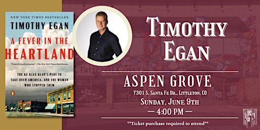 Imagem principal do evento Timothy Egan Live at Tattered Cover Aspen Grove
