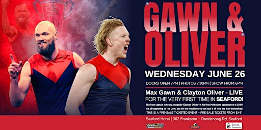 Max Gawn & Clayton Oliver LIVE at Seaford Hotel! primary image