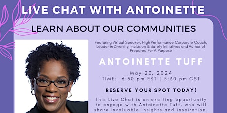 Live Chat with Antoinette Tuff