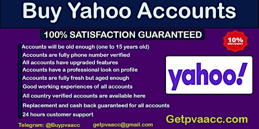 Hauptbild für Buy Yahoo Accounts | Yahoo Premium Services - With 100% instant delivery (PVA & OLD)