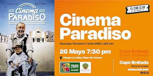 Imagem principal do evento Cinema Paradiso / Clásicos en ElCineClub