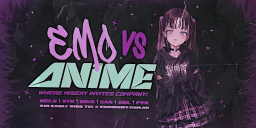 Primaire afbeelding van Emo VS Anime XL - Emo Night Brisbane