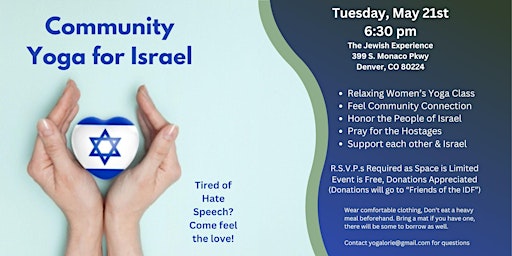 Imagem principal do evento Community Yoga for Israel