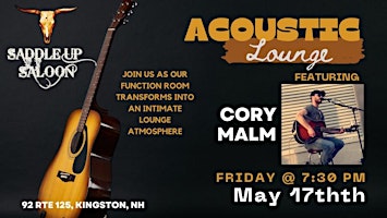 Image principale de Acoustic Lounge Night with Cory Malm