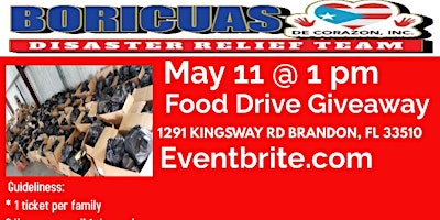 Imagen principal de May 11 Food Drive Giveaway