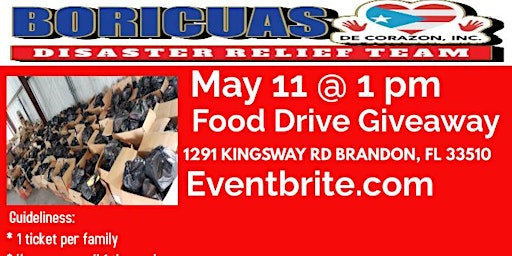 Imagem principal do evento May 11 Food Drive Giveaway