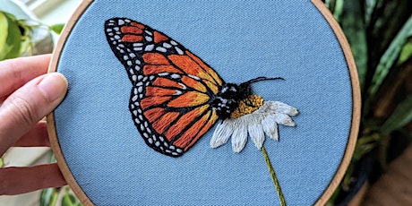 Embroidery Class - Thread Painting a Butterfly
