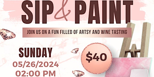 Paint and Sip Wine Tasting primary image