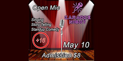 Primaire afbeelding van Live music with Open mic and Karaoke May 10