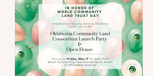 Hauptbild für Oklahoma Community Land Consortium Launch Party  &  Open House