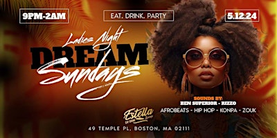 Hauptbild für Dream Sundays Ladies Night Night Event Afrobeats International & More