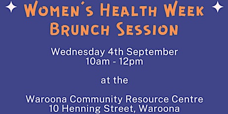 Women's Health Week Brunch Session