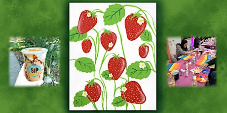 Paint & Sip at Sip Coffee House 2 in Highland: Strawberries