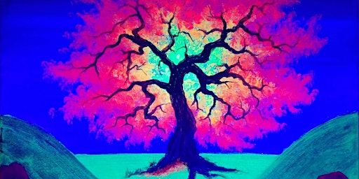 Japanese Maple Aglow (Blacklight) - Paint and Sip by Classpop!™ primary image