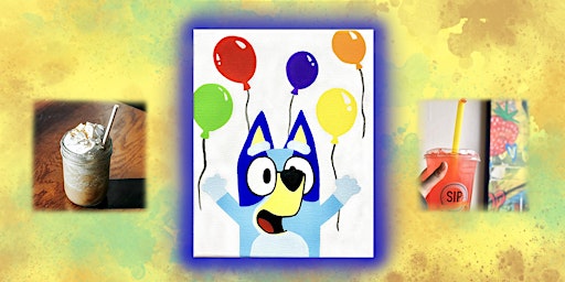 Imagen principal de Kids Paint & Create at Sip Coffee House in Hobart: Dog & Balloons