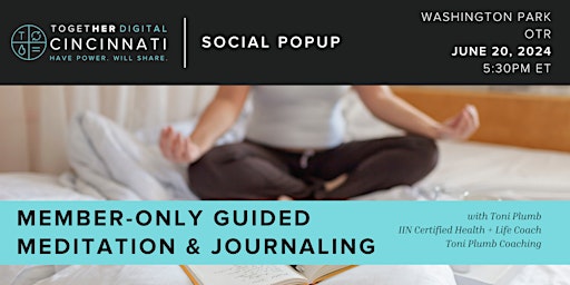 Primaire afbeelding van Cincinnati Together Digital | Guided Meditation and Journaling