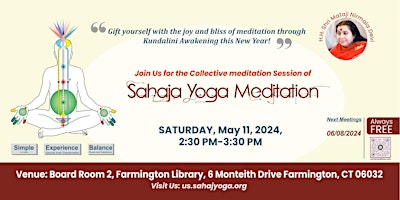 Imagem principal do evento Free one-hour meditation classes for self-discovery and inner peace - CT