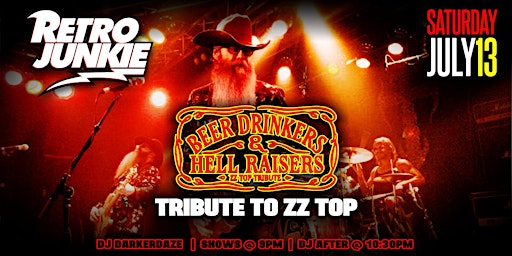 Imagen principal de BEER DRINKERS & HELL RAISERS (ZZ-Top Tribute) LIVE! + DJ @ Retro Junkie!