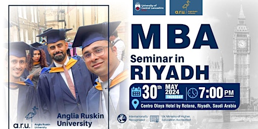 Imagem principal de Free  UK MBA Seminar - Riyadh - 30 May 2024