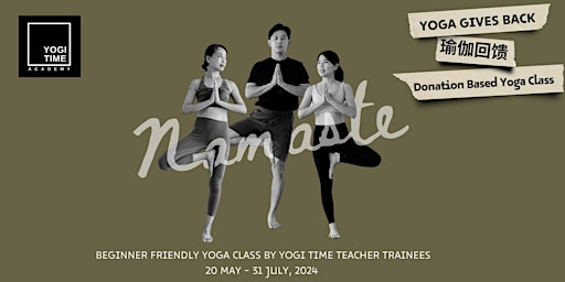 Imagem principal do evento Gives Back Donation based Yoga Class | 瑜伽回馈- 慈善瑜伽课 by Tina