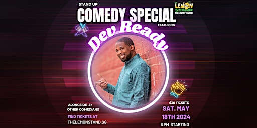 Dev Ready | Saturday, May 18th @ The Lemon Stand Comedy Club primary image