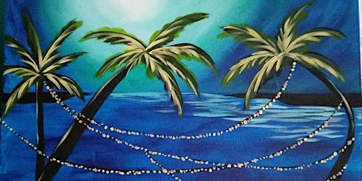 Image principale de Good Morning, Let's Paint: Moonlight Lagoon - First Drink Included W/ Every Ticket