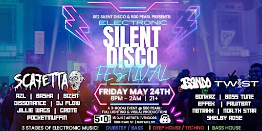 Electronic Silent Disco Festival at 500 Pearl! (3 Rooms!) primary image