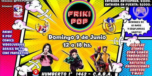 FRIKI POP: EVENTO DE CULTURA POP - Domingo 9 de Junio de 2024 primary image