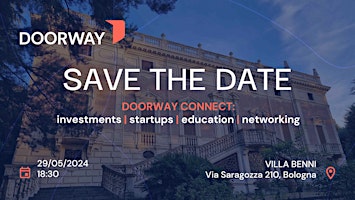 Imagem principal do evento Doorway Connect - Bologna:  investments | startups | education | networking