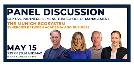 TUM Speakers Series - Panel Discussion with SAP, UVC, Siemens, & TUM