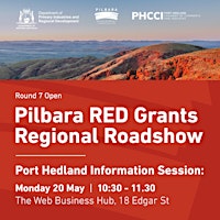 Imagem principal do evento Pilbara RED Grant Roadshow Information Sessions