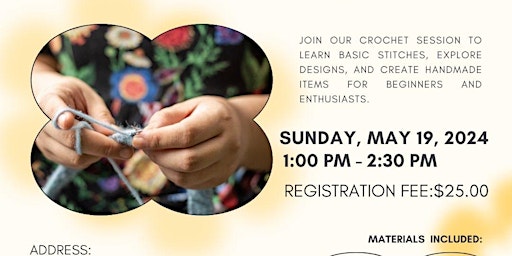Beginner's Crochet Class -presented by Crochet Connection primary image