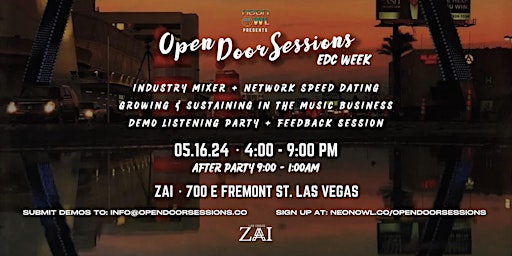 Imagem principal do evento Neon Owl Presents: Open Door Sessions LAS VEGAS EDC Week - 5.16.24.