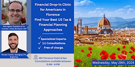 US and Italy Tax and Financial Planning 1:1 Consultations in Florence