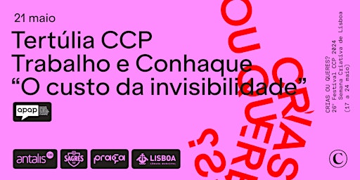 Imagem principal do evento Tertúlia CCP com a APAP "O custo da invisibilidade" | 26º Festival CCP