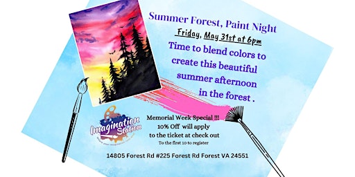 Forest Sunset, Paint Night  primärbild