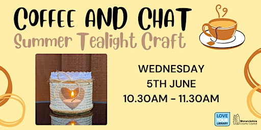 Imagem principal do evento Summer Tealight Craft @Bedworth Library