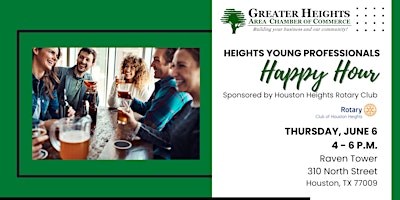 Heights Young Professionals Happy Hour primary image