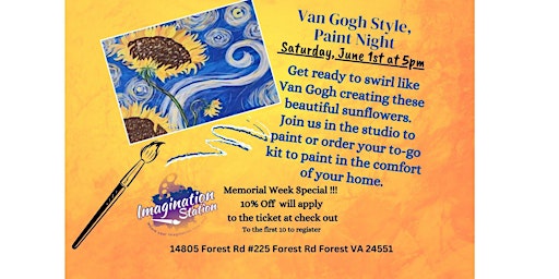Imagem principal do evento Van Gogh Style, Paint Night