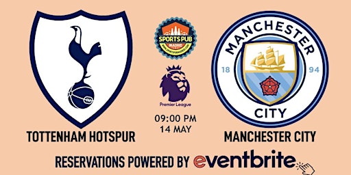 Imagem principal do evento Tottenham Hotspur v Manchester City | Premier League - Sports Pub Malasaña