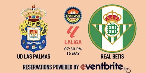 Imagem principal do evento Las Palmas v Real Betis | LaLiga - Sports Pub Malasaña