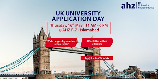 Primaire afbeelding van UK Education Application Day @ AHZ F-7 Islamabad Office