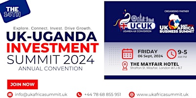 Imagem principal do evento 14th UK-Uganda Trade & Investment Summit2024