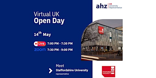 Primaire afbeelding van Staffordshire University Virtual UK Open Day