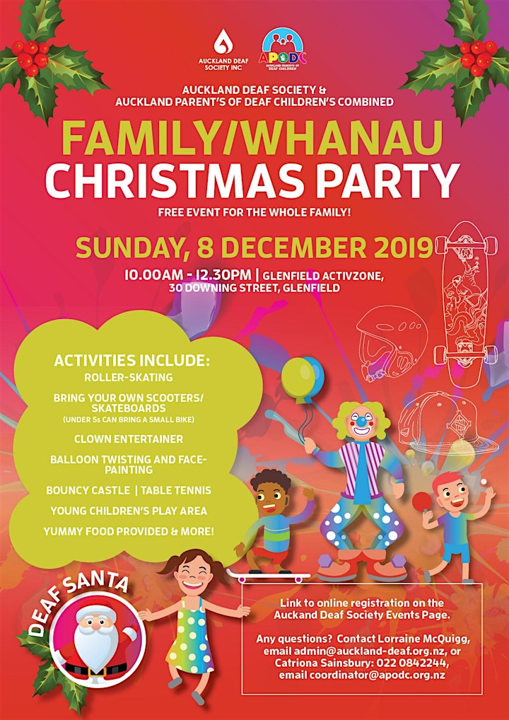 Auckland Deaf Society and APODC Family Whānau Christmas Party image