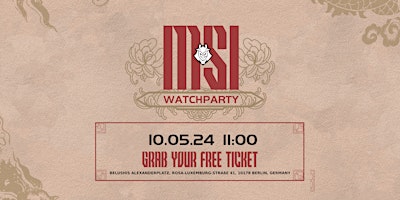 MSI Watch Party G2 vs T1 primary image