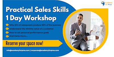 Practical Sales Skills 1 Day Workshop in Springfield, MA on Jun 20th, 2024 primary image