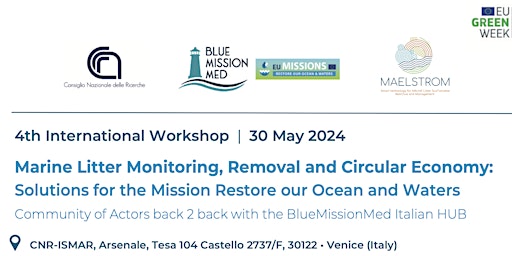 Image principale de 4th International Workshop on Marine Litter Monitoring, Removal and Circular Economy
